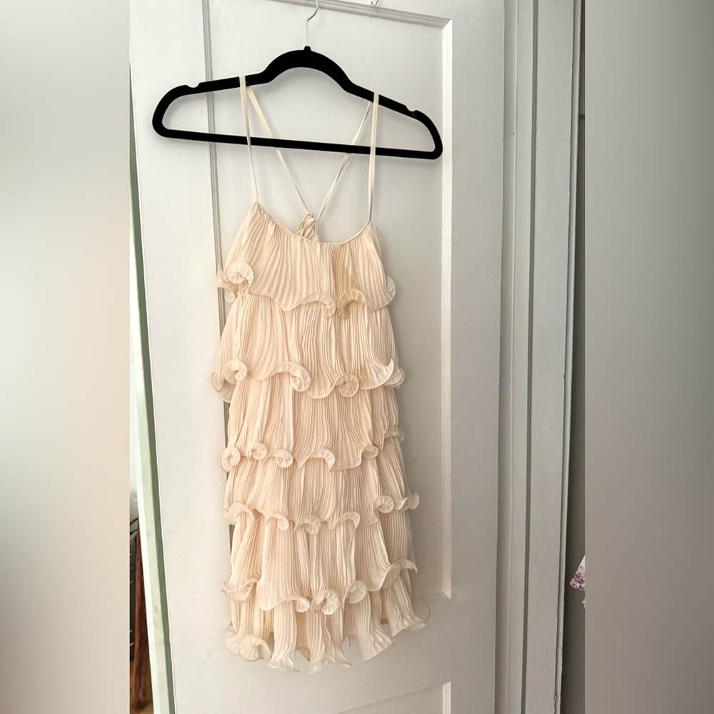 Pleated Tiered mini dress